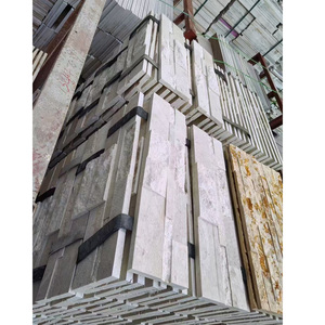 Văn hóa đá cẩm thạch Bảng điều khiển đá khảm lưới Ốp tường gạch Retro rắn bề mặt đá tấm tự nhiên chia cổ grey - Product Image 5