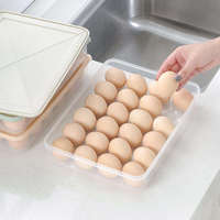 Boîte de plateau de stockage d'oeufs en plastique de haute qualité 24 grilles Anti-rupture Anti-Collision organisateur de cuisine Rectangle organisateur de réfrigérateur