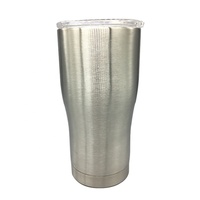 Vaso Térmico Personalizado de Acero Inoxidable de 20oz, Ecológico, de Doble Pared, Curvo, para Café, Estilo Americano, para Viajes y Negocios