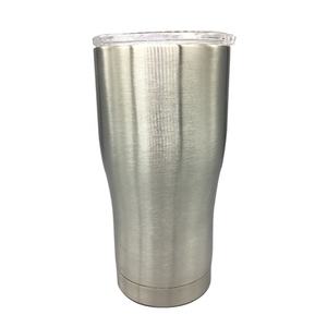 แก้วกาแฟสเตนเลสแบบโค้งแก้วกาแฟผนังสองชั้นสำหรับเดินทางกำหนดเองได้ - Product Image 3