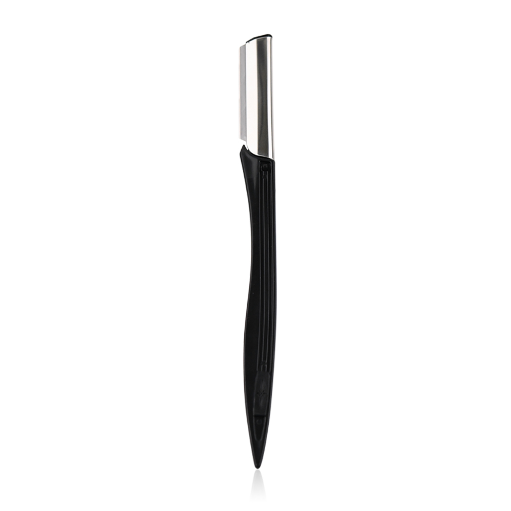 Private Label Beauty Black Eyebrow Razor For Face With Transparent Cover