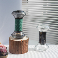 Bouteille d'aromathérapie vide en verre de conception unique pour purificateur d'air bouteille de diffuseur de sablier avec boîte-cadeau de luxe