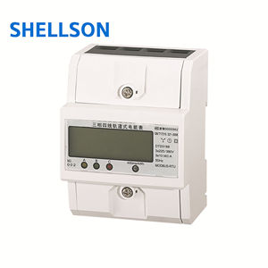 Multifunción <span class=keywords><strong>Din</strong></span> Rail LCD Retroiluminación kWh 6-80A 3 Fase 4 Cable Tipo de riel electrónico Medidor eléctrico - Product Image 3