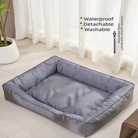 Coussin pour chien imperméable en tissu Oxford, avec rebord doux, lavable, antidérapant, pour toutes les saisons, tapis de repos intérieur