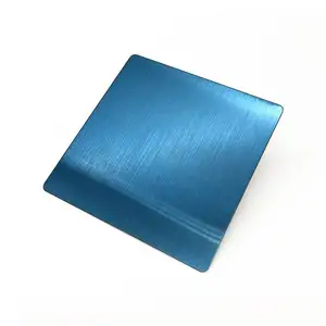 High Temperature Blue Hairline Stainless Steel Sheet 0.5mm SS Plate Stamped Stainless Steel Decorative Etching Brass Sheet