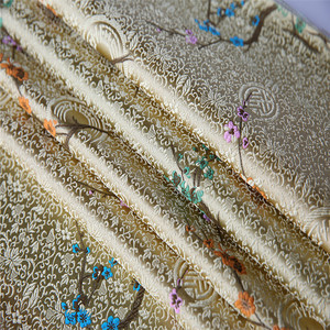 Fabrication <span class=keywords><strong>de</strong></span> tissu <span class=keywords><strong>de</strong></span> brocart <span class=keywords><strong>de</strong></span> soie commercialisable, matériau jacquard pour les vêtements chinois traditionnels - Product Image 5