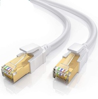 Kabel Ethernet Tembaga Murni CAT8SFTP Kelas Gaming Terbaru, Berpelindung Ganda 10-Gigabit, Tembaga Bebas Oksigen, Telah Lulus Uji
