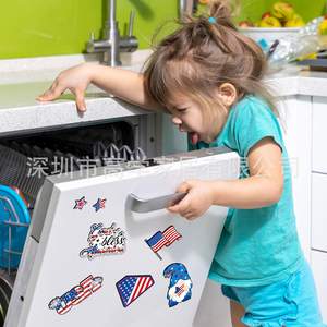 Aimants de réfrigérateur patriotiques les plus vendus pour le Jour de l'Indépendance et le 4 juillet, aimants de réfrigérateur transfrontaliers pour le Memorial Day américain - Product Image 5