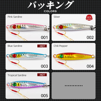Leurre de pêche jigging OEM d'usine 3g 5g 7g 12g, leurre lumineux UV en métal avec hameçon, leurre dur biomimétique pour poisson mandarin