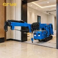 Mini-grue araignée mobile de 5 tonnes à bras télescopique et rotation à 360° pour l'installation de vitres et le levage en hauteur