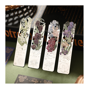 Wholesale Summer Flowers Style UV Printing Metal Bookmark Hand Ledger Reading Book Clip Book Buckle Pendant