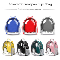 Sac à dos de transport pour chats et chiens, respirant, transparent, écologique, avec fermeture éclair en plastique, solide