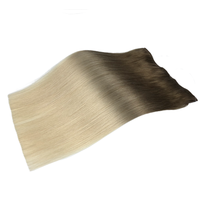 Double tirage de meilleure qualité russe brut du sud-est faisceaux sains pleine extrémité cheveux humains vendeur en gros Halo trame extensions de cheveux