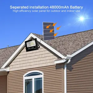 高効率IP65防水ソーラーフラッドライト屋外アルミニウム10w 20w 25w 40w 50w 100w 150w 200wLEDソーラーガーデンライト