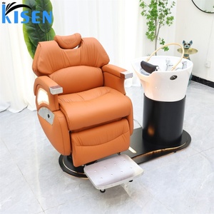 Kisen Shampoo Chair <b>Head</b> Spa Bed Multifunctional Machine Customized Salon Sofa Durable Hair <b>Styling</b> Chair with Zen-flow Kit - Product Image 2