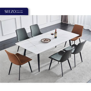 <span class=keywords><strong>Hualin</strong></span> โต๊ะหินแบบเรียบง่ายทันสมัยปรับแต่งได้ตามต้องการ2025โต๊ะรับประทานอาหารเฟอร์นิเจอร์โต๊ะอาหารในร้านอาหาร - Product Image 1