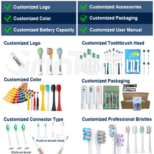 New sốc hấp thụ cao su đa sạch dành cho người lớn đầu bàn chải Tương thích với Philips HX3 HX6 HX9 loạt bàn chải đánh răng điện - Product Image 5