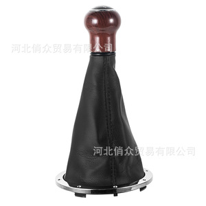 Volkswagen Car Gear <b>Knob</b> 5-Speed Wood Grain Black Leather <b>Shift</b> <b>Knob</b> Manual Transmission Accessory - Product Image 3