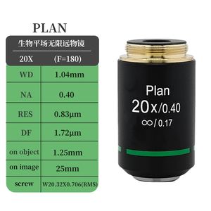 Olympus Biological Microscopes用カスタマイズ可能なブラックアクロマティックインフィニティ対物レンズ - Product Image 4