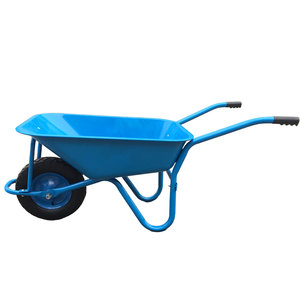 Brouette de chantier robuste WB5009 150 kg avec roue pneumatique 4.00-8, plateau en acier 0,6 mm thermolaqué, brouette de jardin - Product Image 3