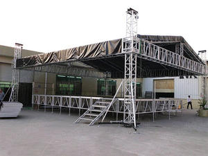 Venta caliente de fábrica Atril curvo Rectangular Atril de aluminio Truss Podium Truss Display para evento Show - Product Image 4