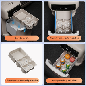 Caja de Almacenamiento para Refrigerador de Consola Trasera para AITO M9, Almohadilla de Silicona Fácil de Limpiar, Resistente a los Arañazos, Almacenamiento Mejorado - Product Image 4