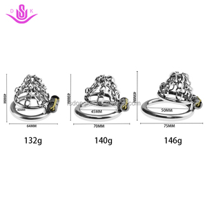 在庫あり 大人用貞操帯 ステンレス鋼 欲望抑制リング 性交用 大人向け商品 男性用貞操帯デバイス - Product Image 5