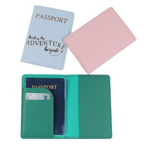 Porte-passeport de voyage en cuir PU imperméable avec chaînes décoratives, boîte de rangement pour documents à domicile, logo estampé, accessoires quotidiens - Product Image 4