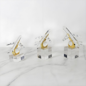 Nórdico creativo hogar transparente cristal avión decoración ornamento moderno Simple modelo habitación <span class=keywords><strong>vino</strong></span> gabinete Decoración - Product Image 6