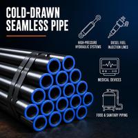 Tuyau en acier allié sans soudure étiré à froid, surface galvanisée, norme JIS, sur mesure pour la structure de conduites de fluides hydrauliques, chaudières et forages