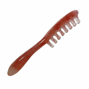 Peigne de massage en résine pour le traitement des méridiens, pour hommes et femmes, avec long manche, pour acupuncture et massage - Product Image 2