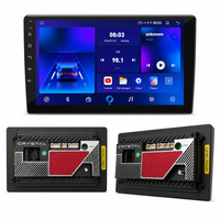 Système audio de voiture Android Crystal V60 Dual Din 9 pouces avec écran tactile QLED pour lecteur DVD avec navigation, lecture audio, radio OEM