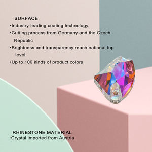 YHB Top 5A qualité galactique <span class=keywords><strong>verre</strong></span> cristal AB pierres à coudre Flatback coudre sur strass <span class=keywords><strong>Applique</strong></span> pour robes de mariée couleur rouge - Product Image 3