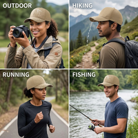 Casquette de baseball personnalisée hydrofuge à séchage rapide, découpée au laser, 6 panneaux, réglable, pour activités de plein air, randonnée, OEM, vente en gros, faible MOQ