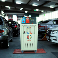 Machine de récupération et de recharge de réfrigérant pour climatisation automobile R134a, station de service A/C avec fonction de rinçage, construction en acier, 220V 50Hz
