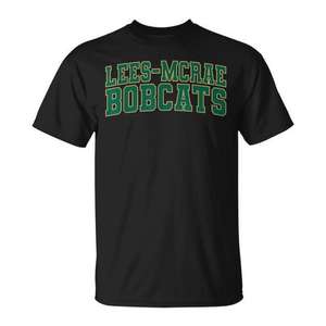 T-shirt Lees-Mcrae Bobcats noir à col rond et manches courtes, unisexe, pour adulte, imprimé en sérigraphie, vêtements de sport pour fans - Product Image 1