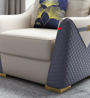Nouveau produit ensemble de canapés de style européen meubles de salon canapé inclinable ensemble nordique en cuir véritable