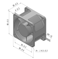 Ventilateur de refroidissement électrique DC 12V XinBaoJiaYe 60x60x38mm 9000RPM pour équipement industriel