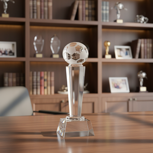 Trofeo de Competición de Fútbol para Clubes Escolares y Empresariales, Personalización de Premios de Balón de Oro, Medalla de Cristal con Diseño Personalizado - Product Image 3