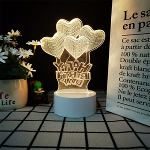Cartoon 3D Night Lamp ABS & Acrylic USB Powered Dimmable Warm White <b>LED</b> for Living Room and Bedroom Smart Lamp - Product Image 6