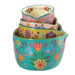<span class=keywords><strong>Tazas</strong></span> <span class=keywords><strong>Medidoras</strong></span> de Cerámica y Porcelana con Diseño Floral para Cocina - Product Image 1