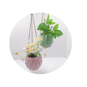 <span class=keywords><strong>Vase</strong></span> en céramique <span class=keywords><strong>à</strong></span> suspendre <span class=keywords><strong>au</strong></span> <span class=keywords><strong>mur</strong></span> de style nordique pour décor de cour extérieure - Product Image 1