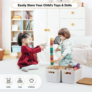 Bán Buôn 4 Gói Lưu Trữ Bin Với Nắp Tre, Nhựa Lưu Trữ Container Với Nắp, Nắp Tre Stackable Hộp Cho Tổ Chức Máy Tính Để Bàn - Product Image 6