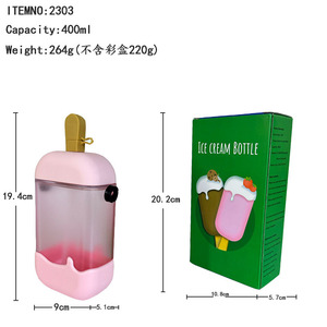 Bouteille d'eau de luxe 2026 en forme de bâtonnet de glace, vente en gros, logo personnalisé, mignonne tasse à paille pour enfants avec sangle d'épaule réglable - Product Image 6