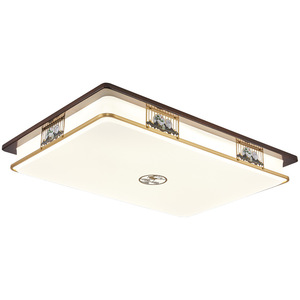 Chinese Style <b>Ceiling</b> <b>Light</b> Led Square Modern Living Room Bedroom Lamp With Wood Frame And Decorative Panels - Product Image 4