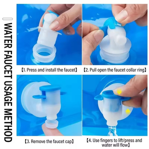 Vente en gros de réservoirs d'eau pliables portables en plastique imperméable de 10 L pour le camping - Product Image 2