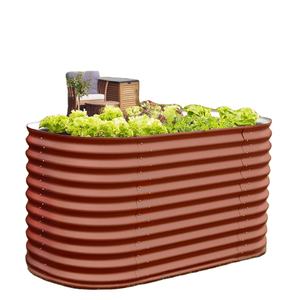 Vente en gros de jardinière de légumes en acier galvanisé Lits de jardin <span class=keywords><strong>surélevés</strong></span> en métal pour le jardinage domestique - Product Image 1