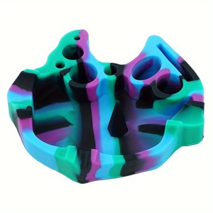 Cenicero de silicona resistente al calor cóncavo de tienda de humo al por mayor de fábrica Cenicero para ahumador con base de cono - Product Image 4