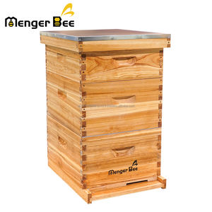 Nouveau Kit de ruche Langstroth complet à 10 cadres et 3 couches, revêtu de cire premium, en sapin de Chine, résistant aux intempéries pour l'apiculture extérieure - Product Image 6