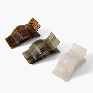 QianJinカスタム韓国レトロスタイルアセテートヘアクリップ女性用ビンテージヘアアクセサリー - Product Image 1